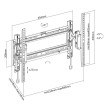 Zidni nosač za TV od 37" do 80", nagibni, SBOX PLB-6546T